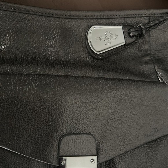 COLE HAAN  silver gray leather shoulder bag purse - Picture 6 of 12